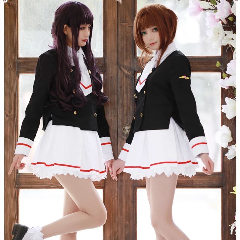 Anime Cosplay Easy - Seragam Sekolah Cosplay Sakura Kinomoto Kostum