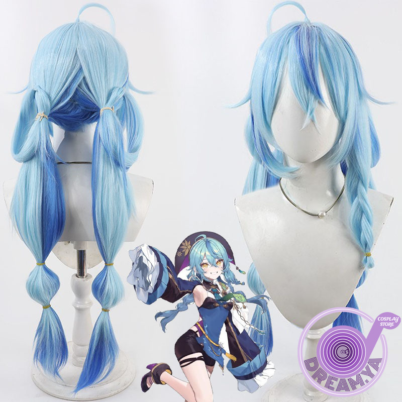 Anime Cosplay Long Hair - Wig Cosplay Yukihana Lamy Vtuber Rambut