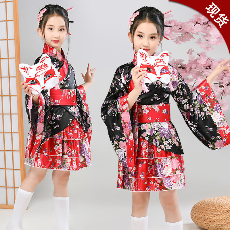 Demon Slayer Haori - Kimono Yukata Anak Perempuan Jepang Gaun