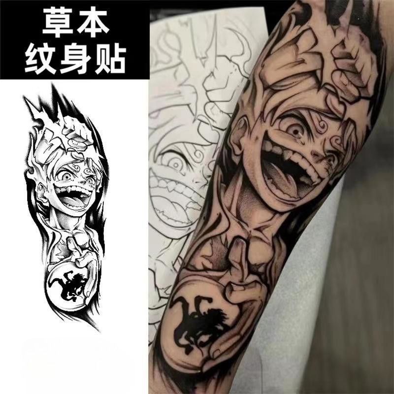 Anime Cosplay Luffy - Stiker tato herbal One Piece Luffy,