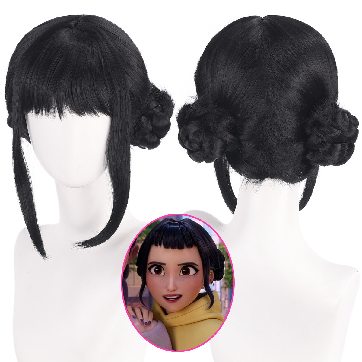 Anime Zoey Cosplay - Wig Cosplay Zoey 33Cm Bundel Rambut