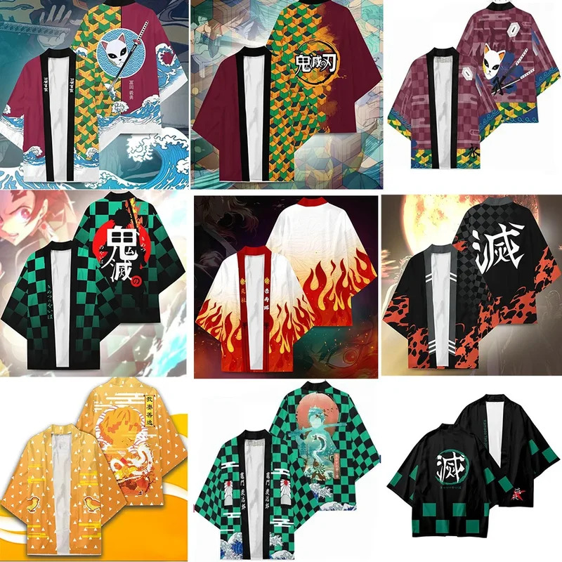Demon Slayer Haori - Kardigan Pembasmi Iblis Pakaian Anime Jepang