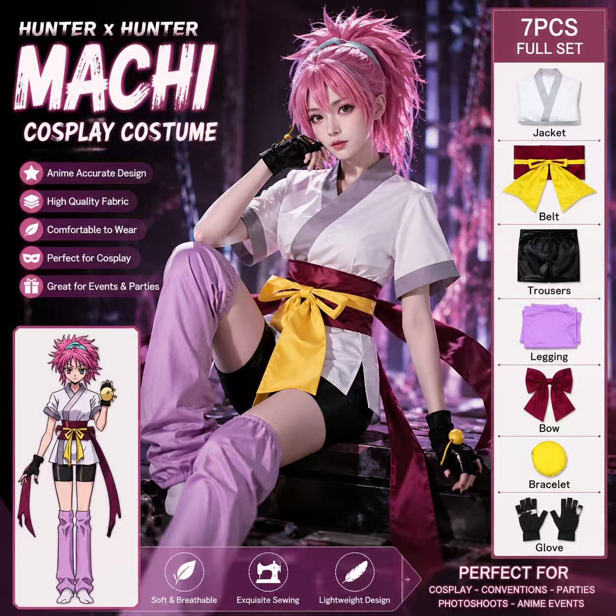 Hunter X Hunter Uniform - Kostum Cosplay Hunter X Hunter Machi
