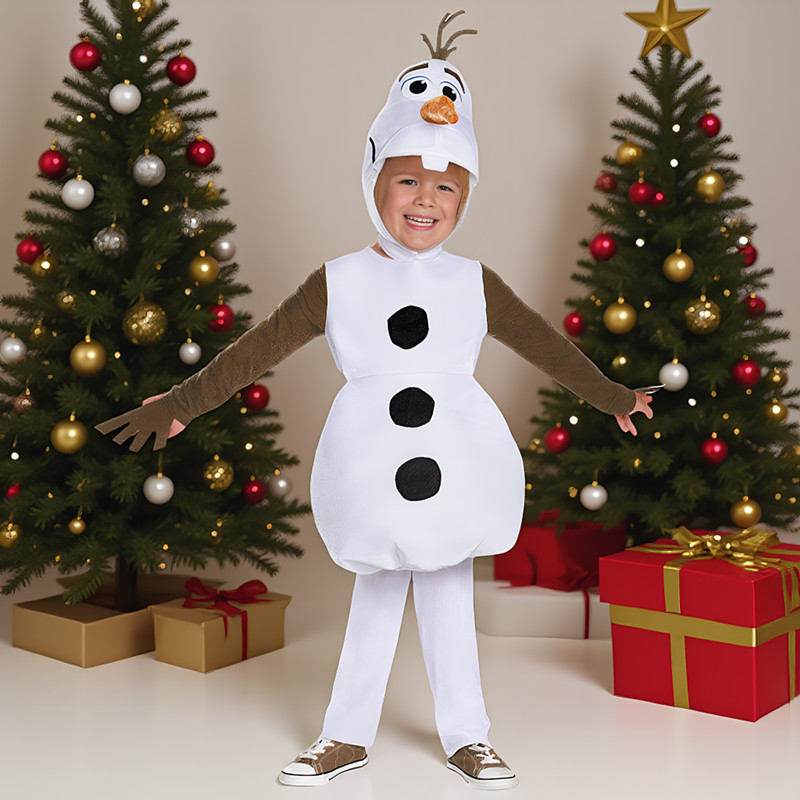 Anime Cosplay Toddler - Kostum Karakter Olaf Tahun Baru untuk