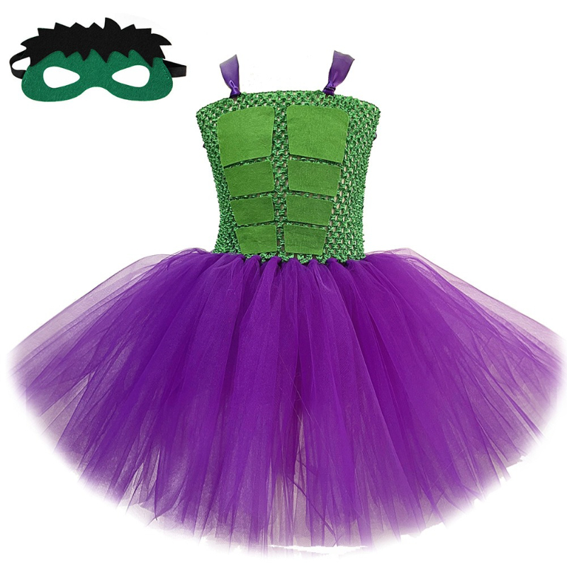 Anime Cosplay Toddler - Kostum Hulk Superhero untuk Anak Perempuan,