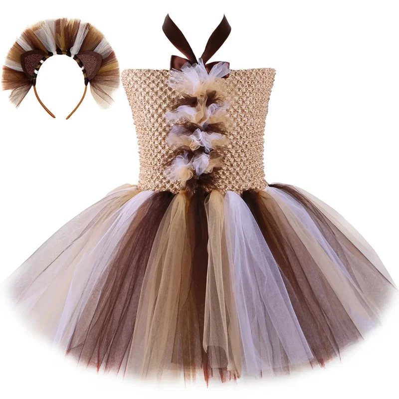 Anime Cosplay Toddler - Gaun Tutu Singa Kostum Halloween Hewan