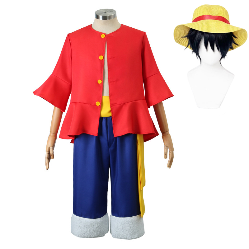 Anime Cosplay Luffy - Kostum Cosplay Luffy Topi Wig Anime