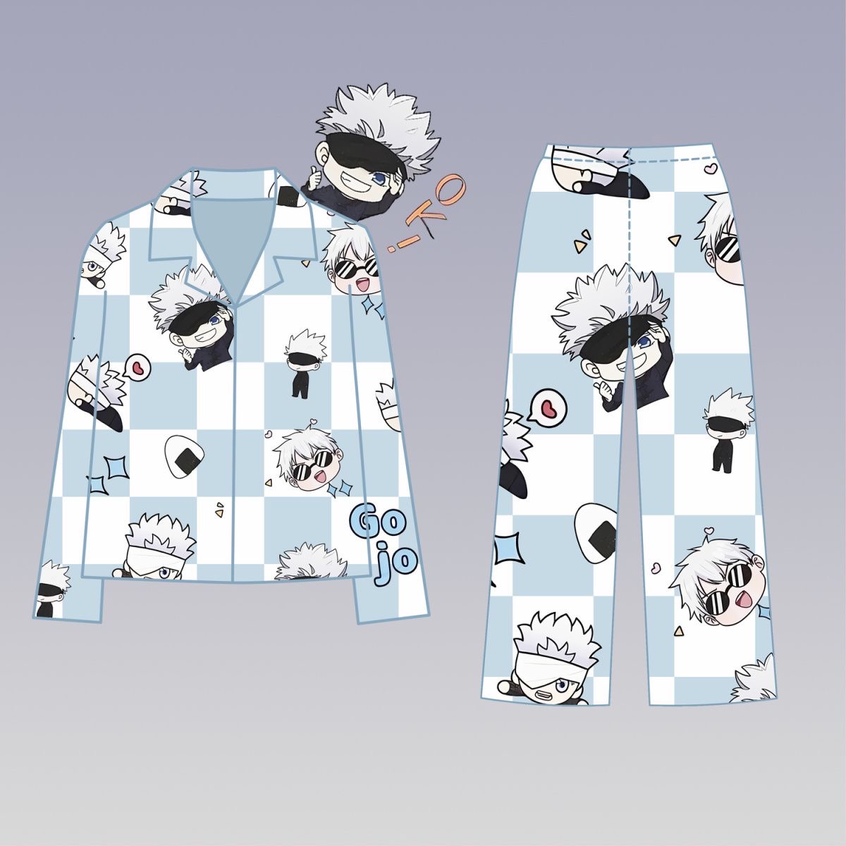 Anime Cosplay Jujutsu Kaisen - Pakaian Jujutsu Battle Pain Gojo Gojo