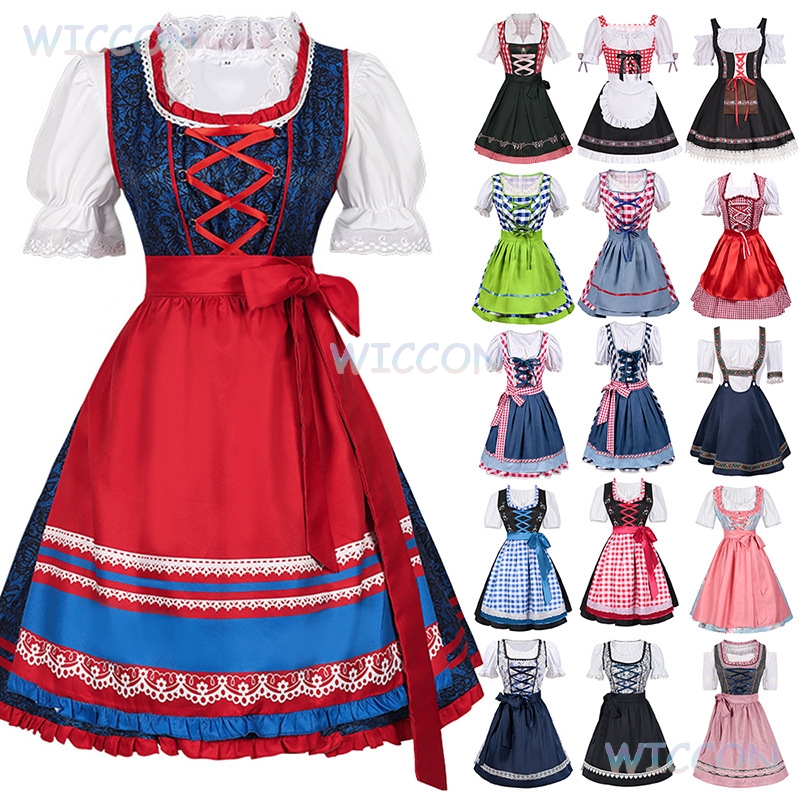 Gaun Dirndl Oktoberfest Baru 2 - Anime Cosplay Plus Size ulasan dan harga