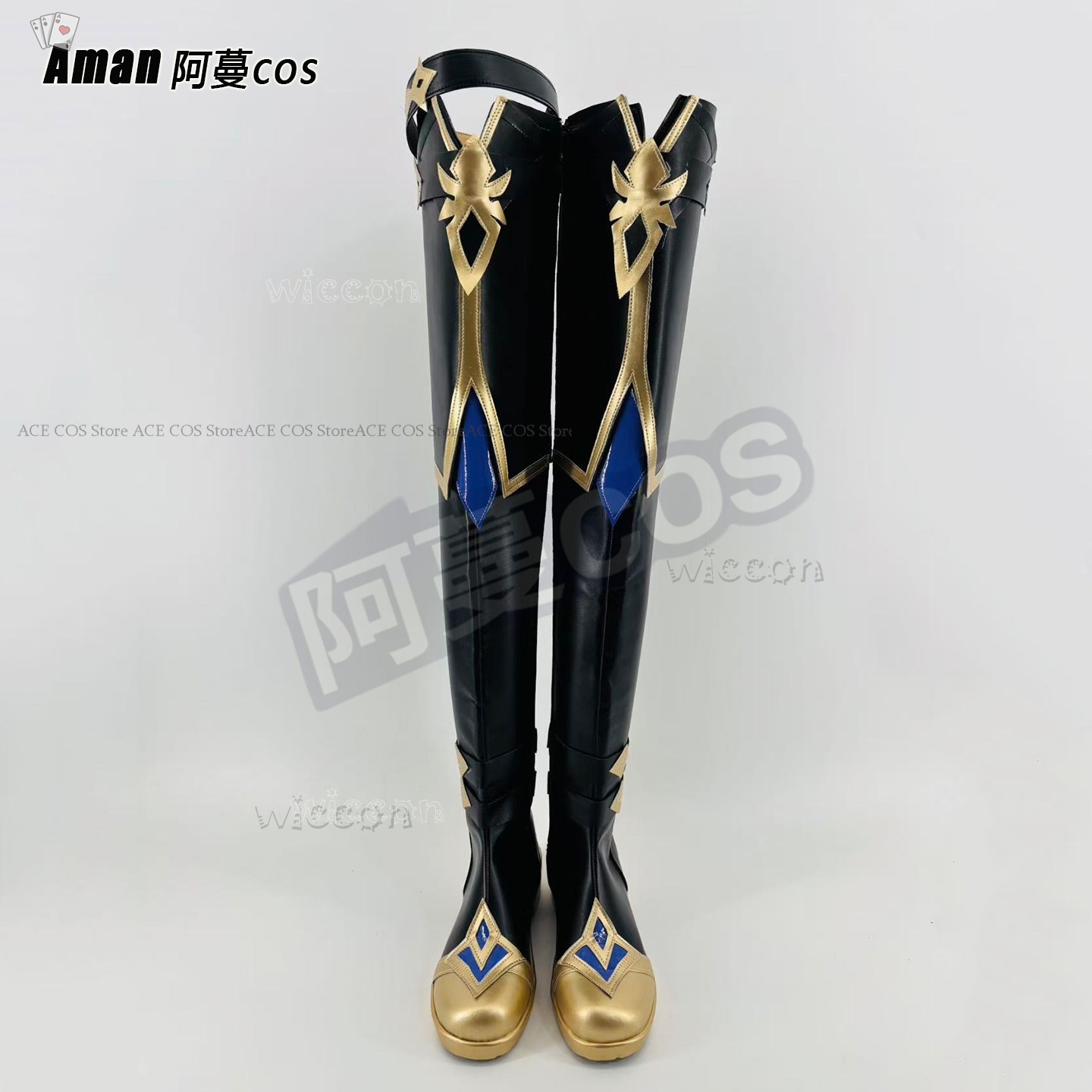Sepatu Bot Setinggi Lutut Gens - Anime Cosplay Plus Size ulasan dan harga