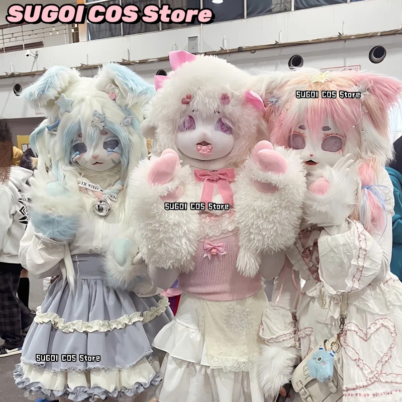 aBcSCS*Fursuit Head Kigurumi T - Anime Cosplay Cat ulasan dan harga