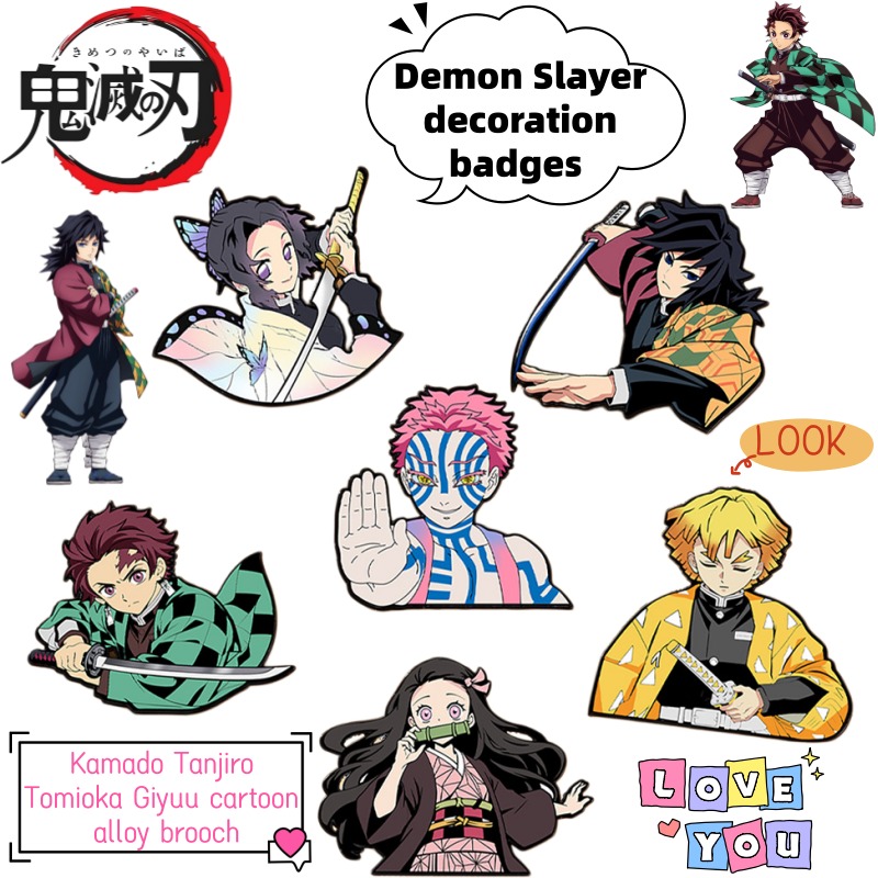 Pin logam imut Demon Slayer Ka - Anime Cosplay Demon Slayer ulasan dan harga