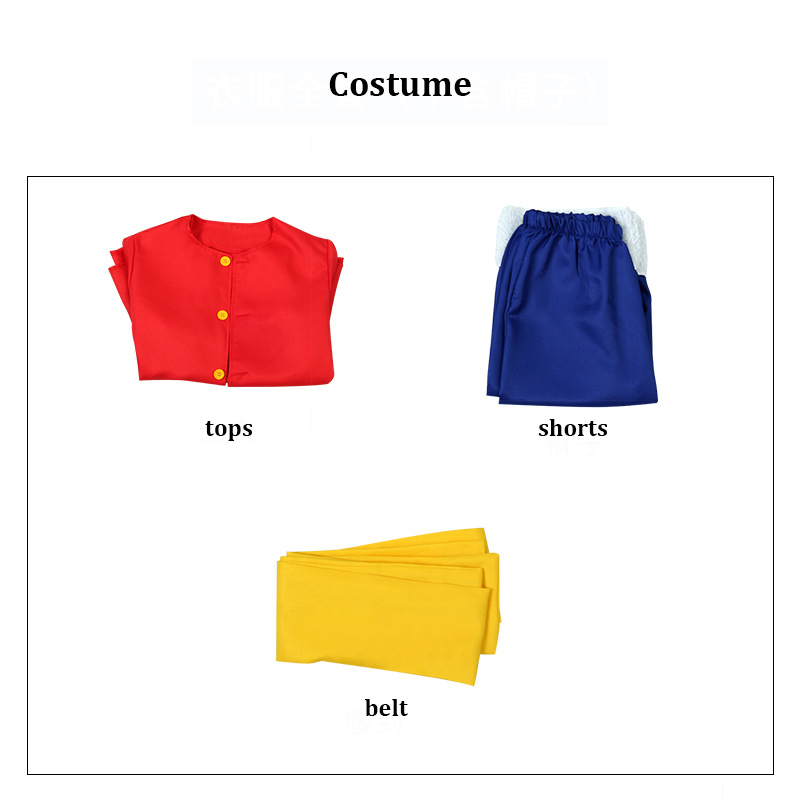 Kostum Cosplay Luffy Topi Wig  - Anime Cosplay Luffy ulasan dan harga