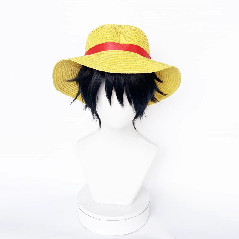 Kostum Cosplay Luffy Topi Wig  - Anime Cosplay Luffy ulasan dan harga