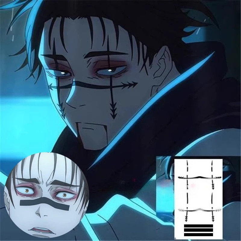 Stiker Tato Choso Anime Jujits - Anime Cosplay Jujutsu Kaisen ulasan dan harga