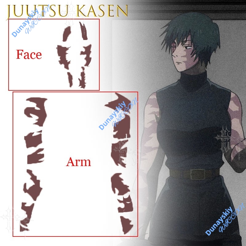 Stiker Tato Sementara Anime Ju - Anime Cosplay Jujutsu Kaisen ulasan dan harga